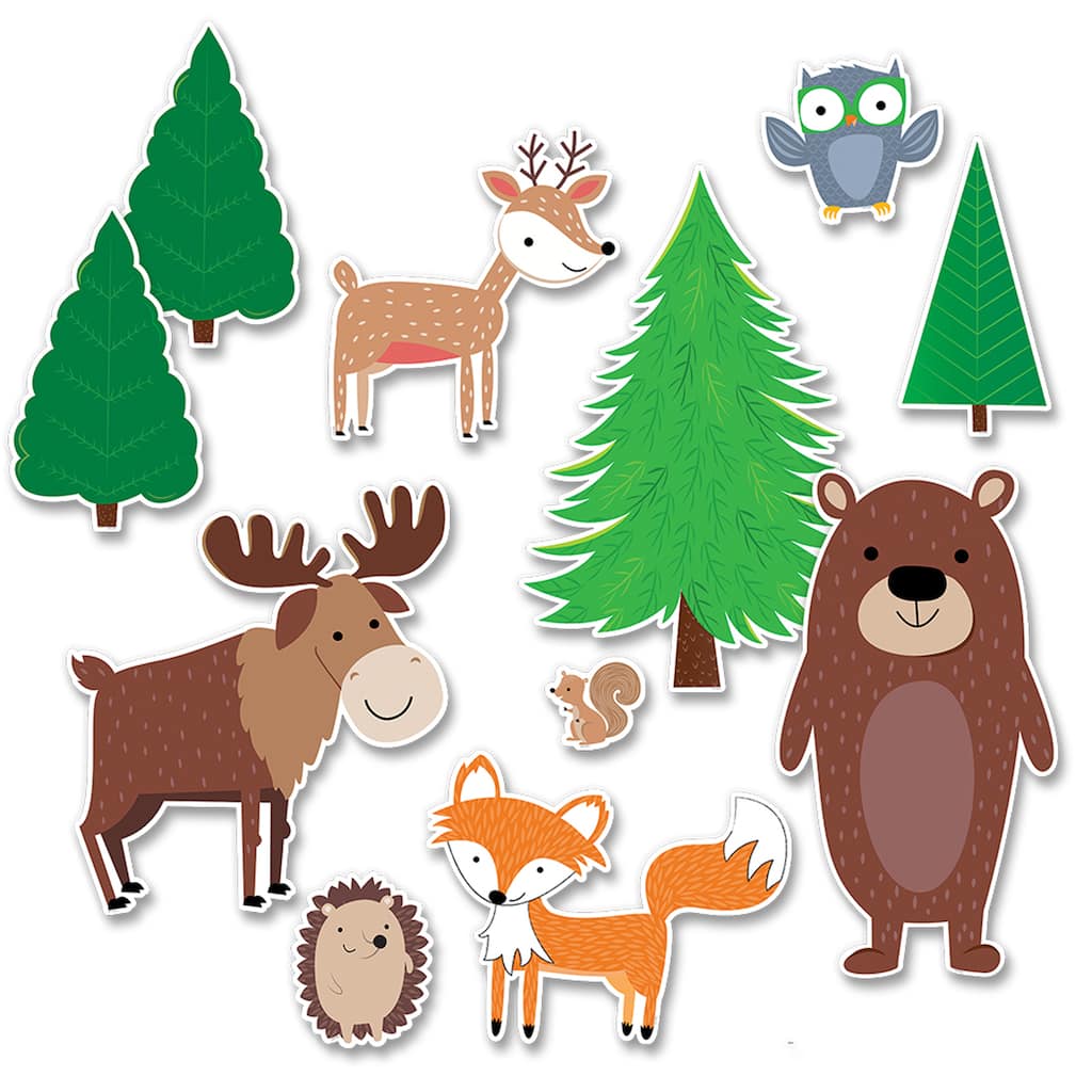 Creative Teaching Press Woodland Friends Vintage Trailers 6 Designer Cut-Outs 5955 
